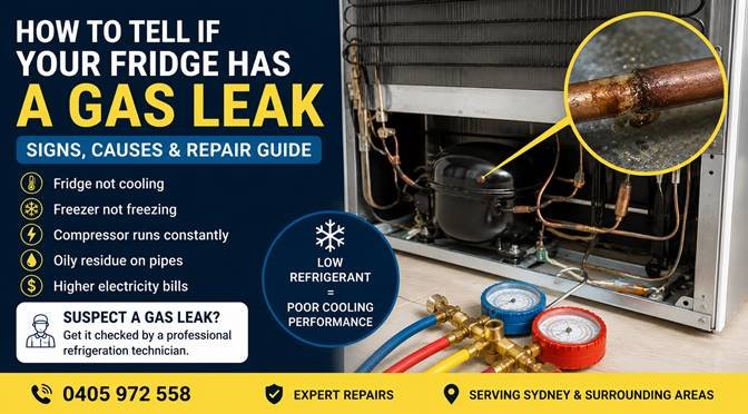 how to tell if fridge has a gas leak 1