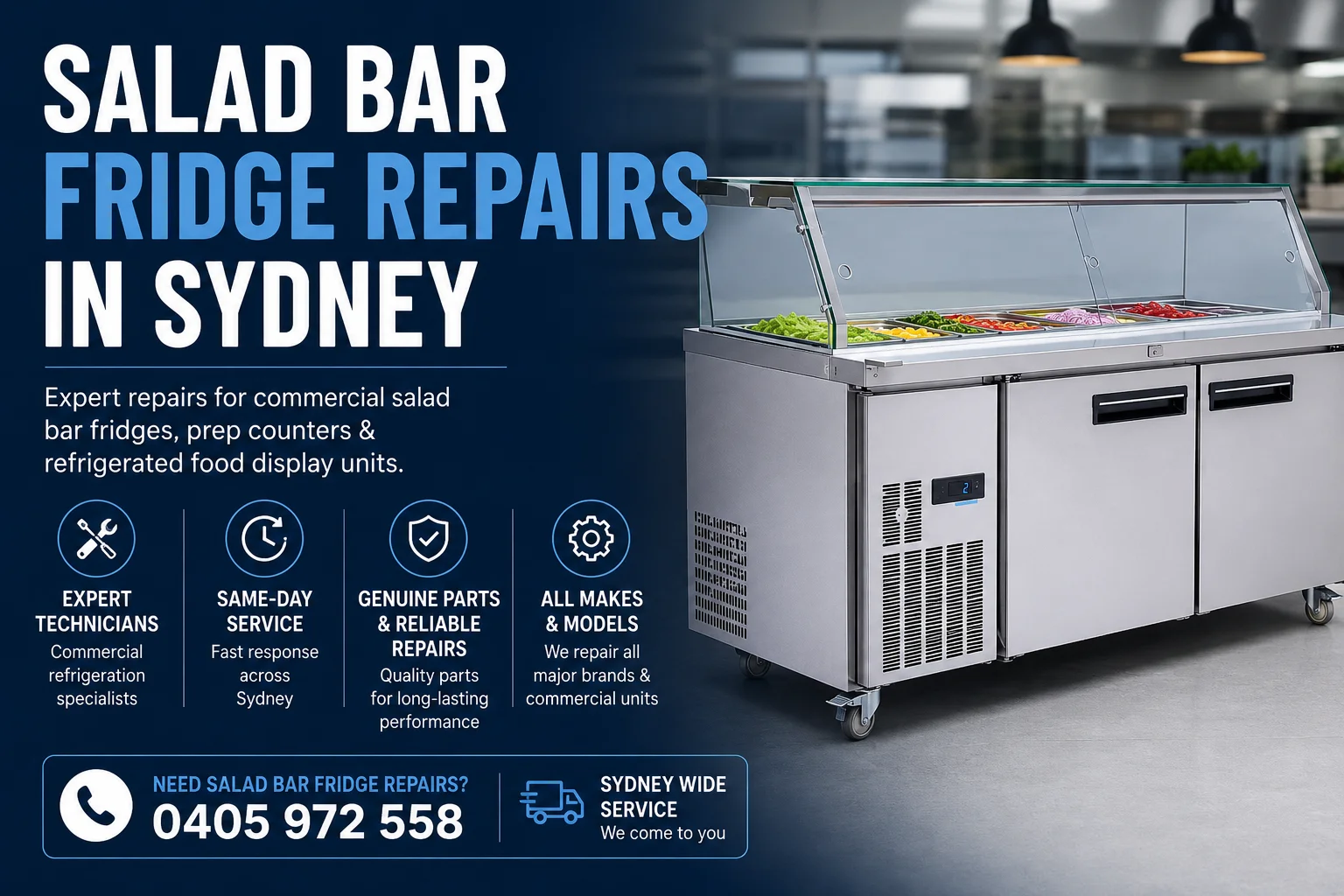 Salad Bar Fridge Repairs Sydney