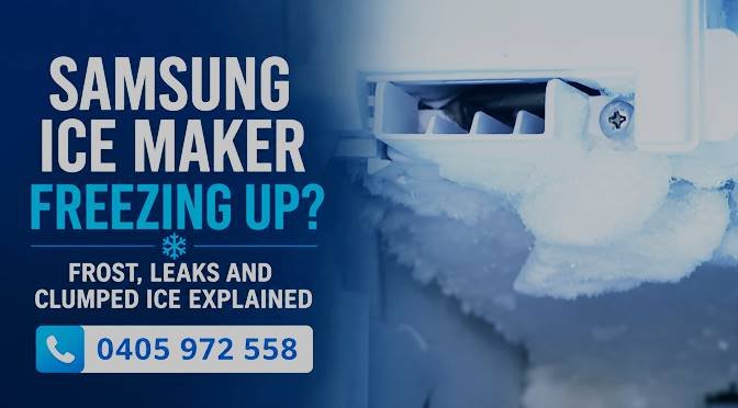 samsung ice maker freezing up